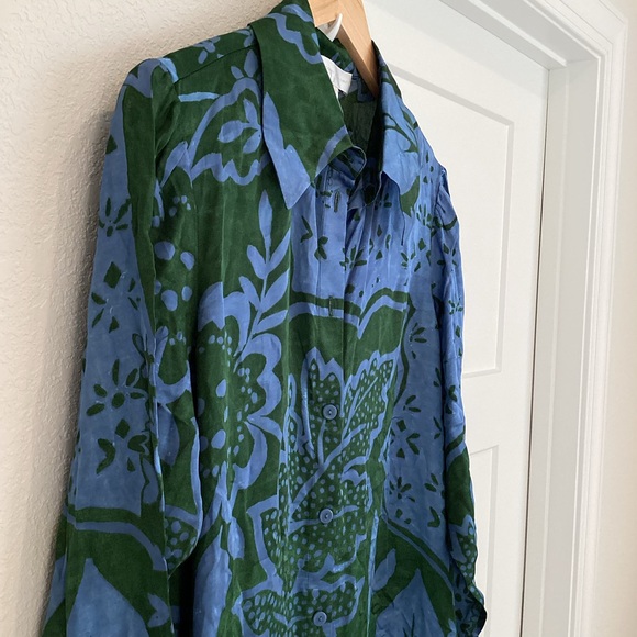 ❌Sold - Anthropologie Long-Sleeve Printed Shirt Dress Corey Lynn Calter - Picture 9 of 15